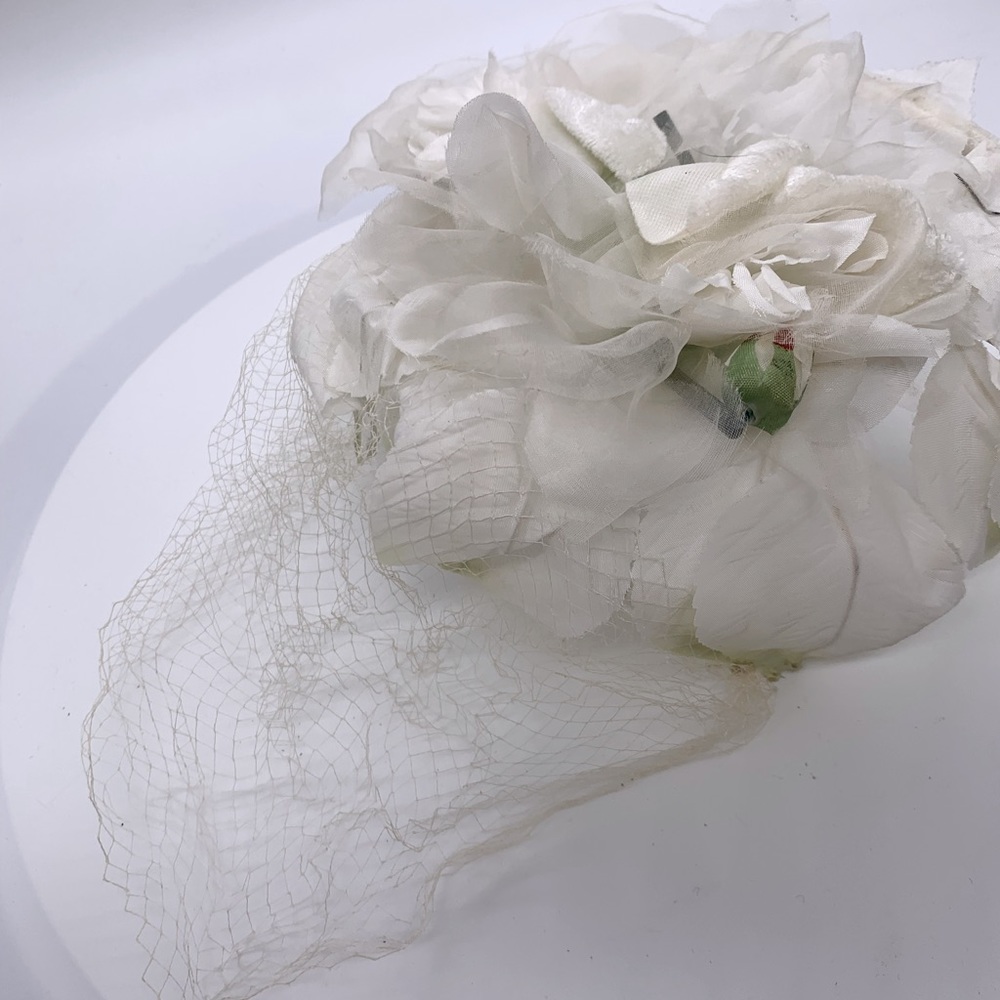 50s Vintage Wedding Bridal Headpiec Fascinator Hat
